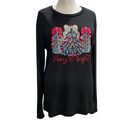 Stencil Merry Bright Christmas Tree Top XL Holiday Winter Comfy Cozy Festive - Picture 5 of 8